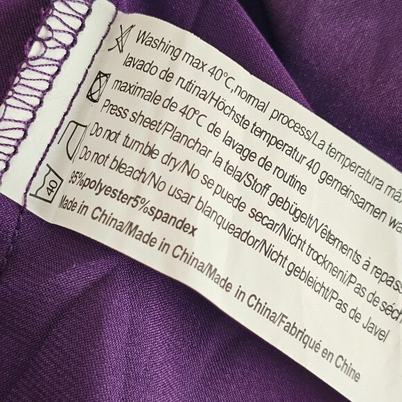 Chigant Purple Button Up Blouse Size XL - Picture 6 of 6